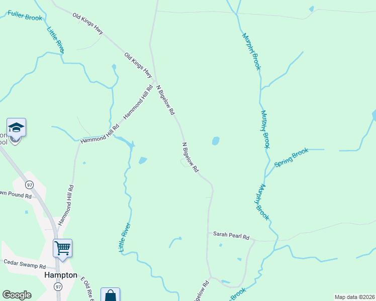 map of restaurants, bars, coffee shops, grocery stores, and more near 153-299 North Bigelow Road in Hampton