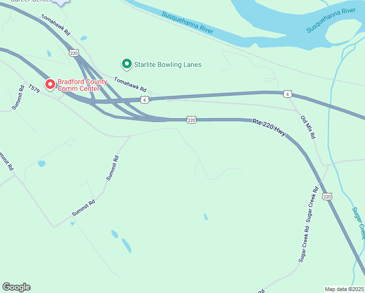 map of restaurants, bars, coffee shops, grocery stores, and more near 92 Stagecoach Lane in Towanda