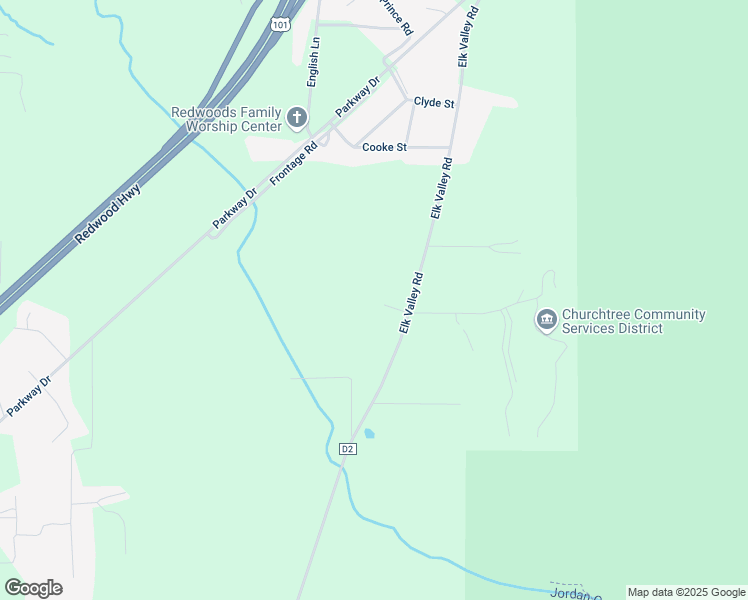 map of restaurants, bars, coffee shops, grocery stores, and more near 2540 Elk Valley Road in Crescent City
