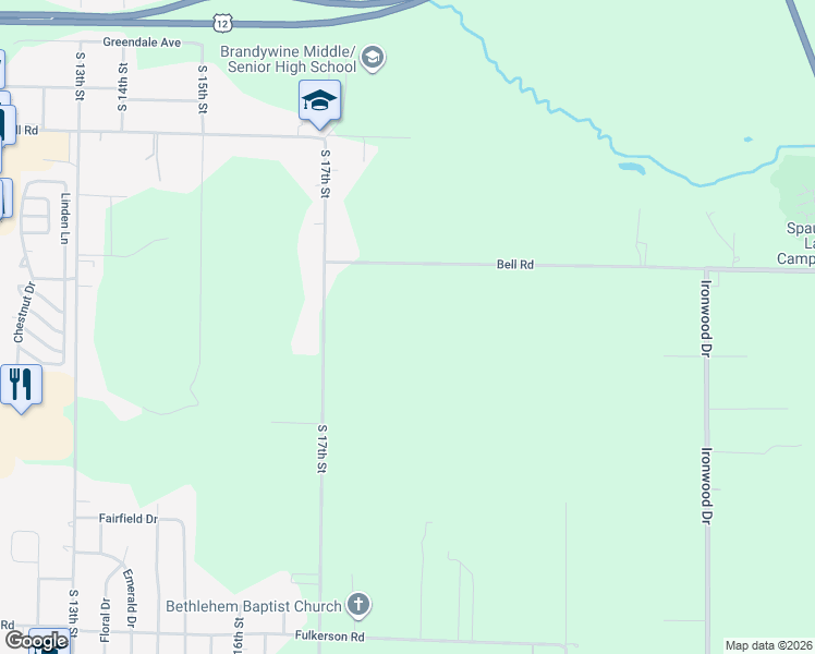 map of restaurants, bars, coffee shops, grocery stores, and more near 1812 Bell Road in Niles