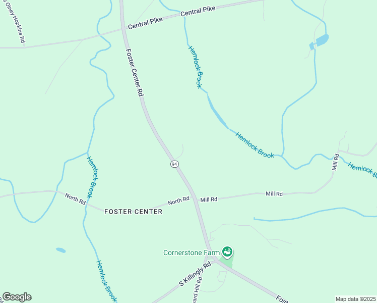 map of restaurants, bars, coffee shops, grocery stores, and more near 110 Foster Center Road in Foster