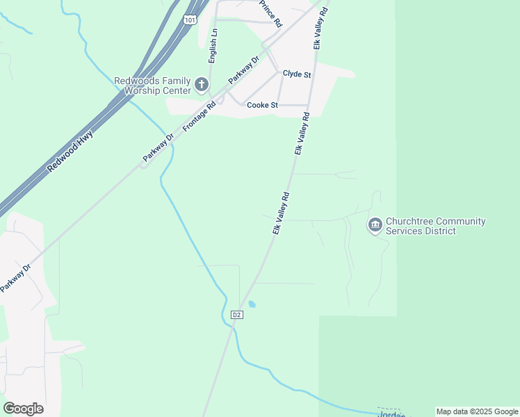map of restaurants, bars, coffee shops, grocery stores, and more near 2540 Elk Valley Road in Crescent City