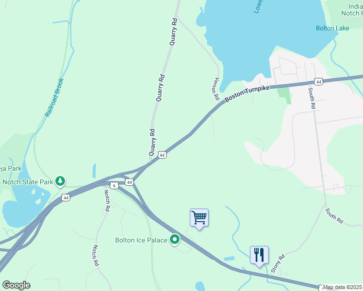 map of restaurants, bars, coffee shops, grocery stores, and more near 753 Boston Turnpike in Bolton