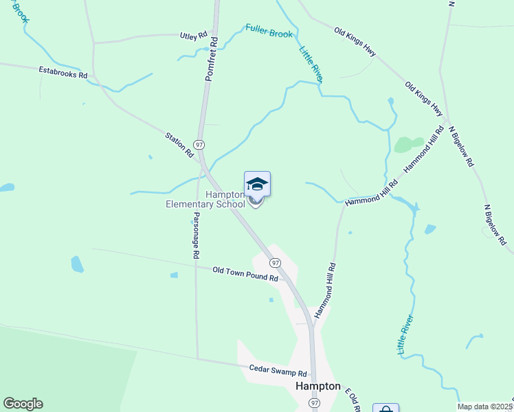 map of restaurants, bars, coffee shops, grocery stores, and more near 380 Main Street in Hampton