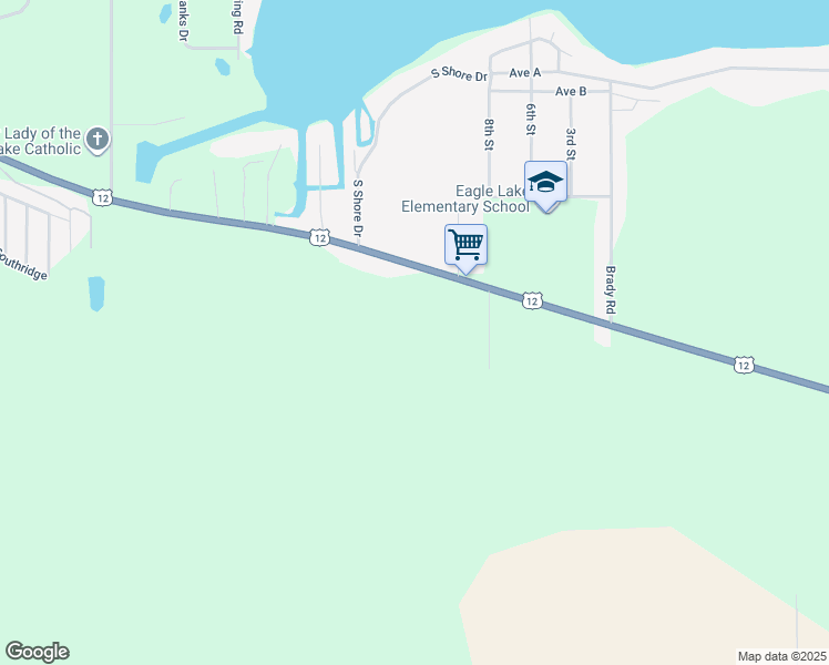 map of restaurants, bars, coffee shops, grocery stores, and more near 68760 Dawn Street in Edwardsburg