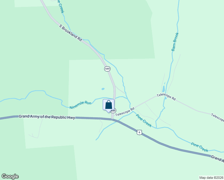 map of restaurants, bars, coffee shops, grocery stores, and more near 1303 South Brookland Road in Ulysses