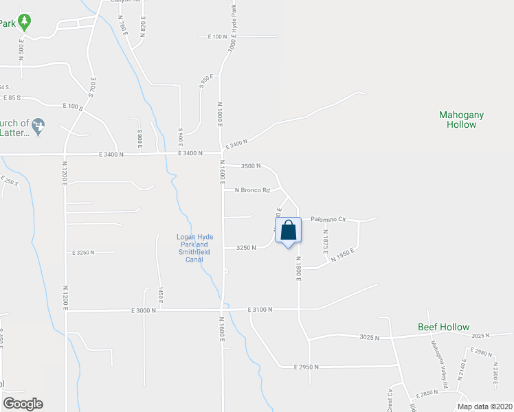map of restaurants, bars, coffee shops, grocery stores, and more near 1681 Palomino Circle in North Logan