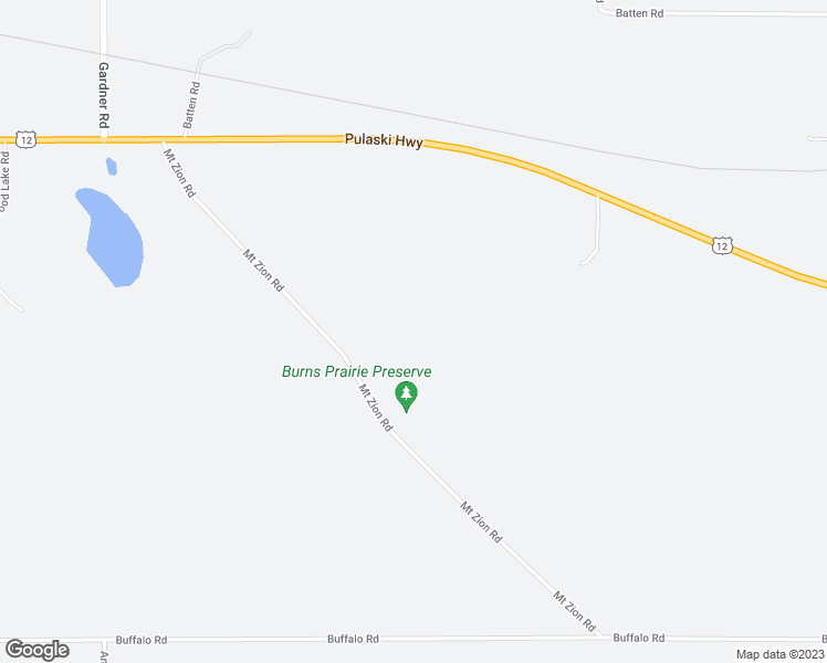 map of restaurants, bars, coffee shops, grocery stores, and more near 18075 Mount Zion Road in Galien