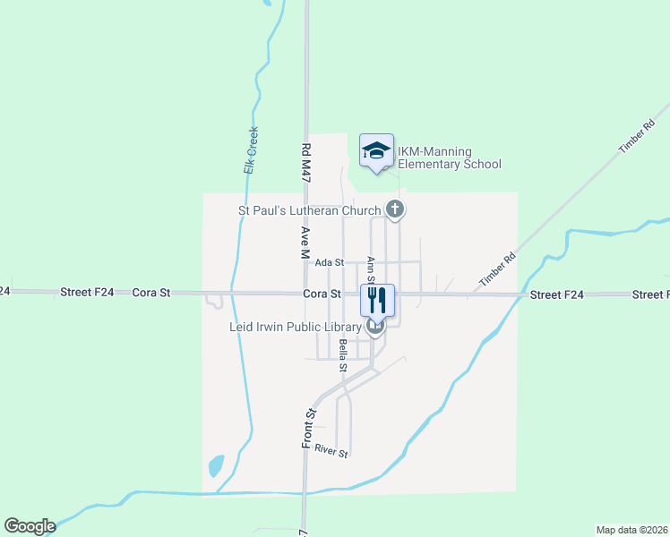 map of restaurants, bars, coffee shops, grocery stores, and more near 269-299 Ada St in Irwin