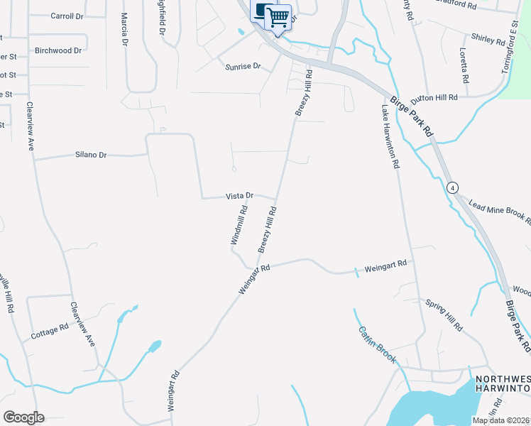 map of restaurants, bars, coffee shops, grocery stores, and more near 41 Breezy Hill Road in Harwinton