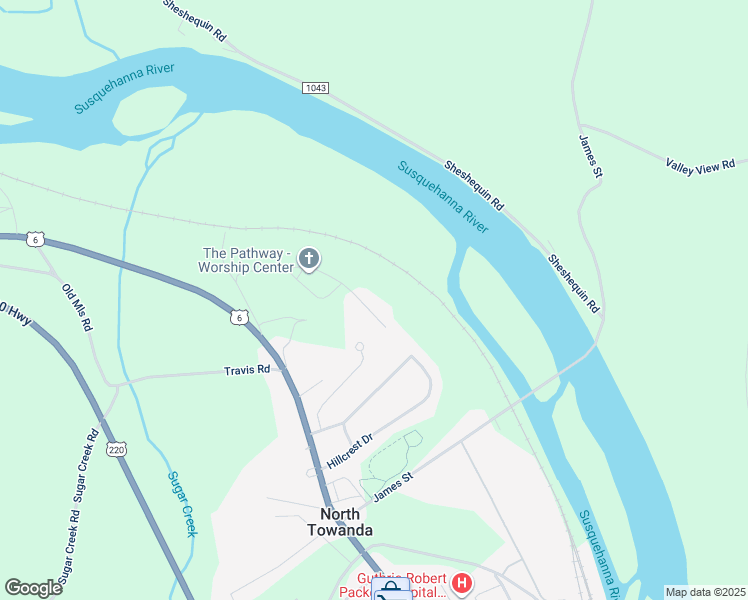 map of restaurants, bars, coffee shops, grocery stores, and more near 465 Church Hill Drive in Towanda