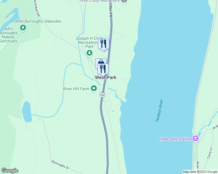 map of restaurants, bars, coffee shops, grocery stores, and more near 20 Floyd Ackert Road in Hyde Park