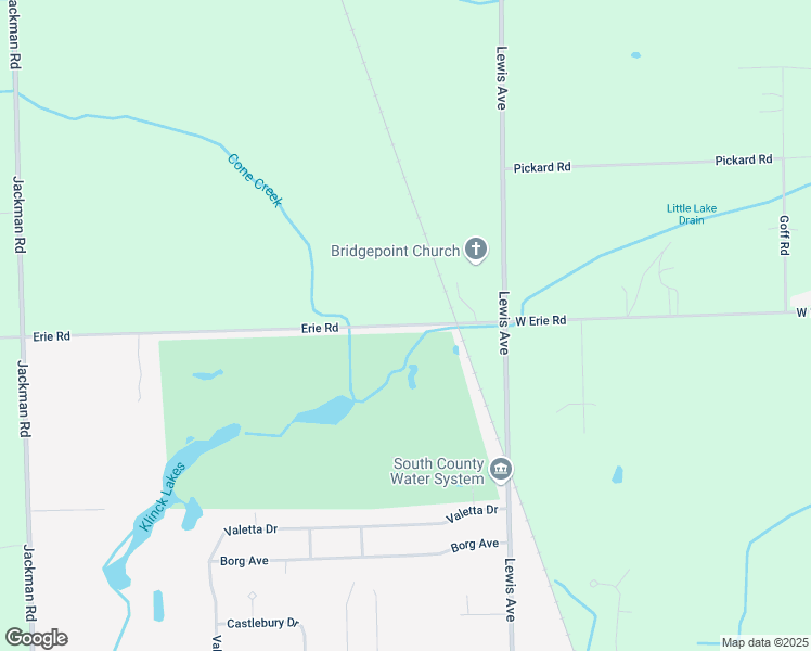 map of restaurants, bars, coffee shops, grocery stores, and more near 1361 West Erie Road in Temperance