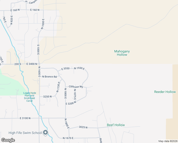 map of restaurants, bars, coffee shops, grocery stores, and more near 3450 North Sun Dancer Loop in North Logan