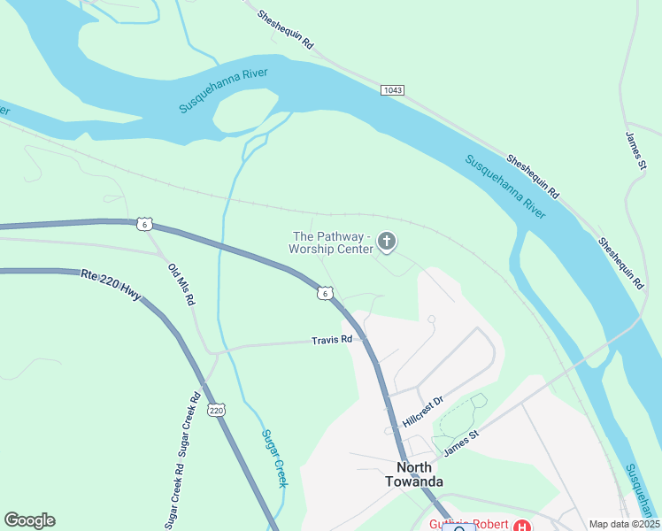 map of restaurants, bars, coffee shops, grocery stores, and more near 116 Church Hill Drive in Towanda