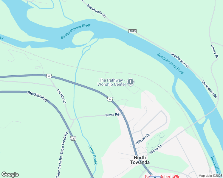 map of restaurants, bars, coffee shops, grocery stores, and more near 116 Church Hill Drive in Towanda
