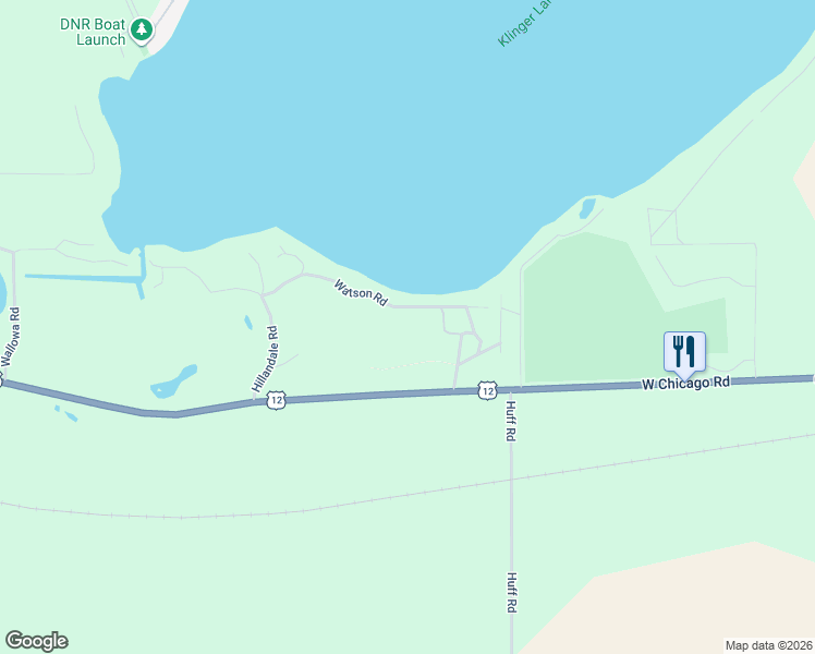 map of restaurants, bars, coffee shops, grocery stores, and more near 20854 Watson Road in White Pigeon