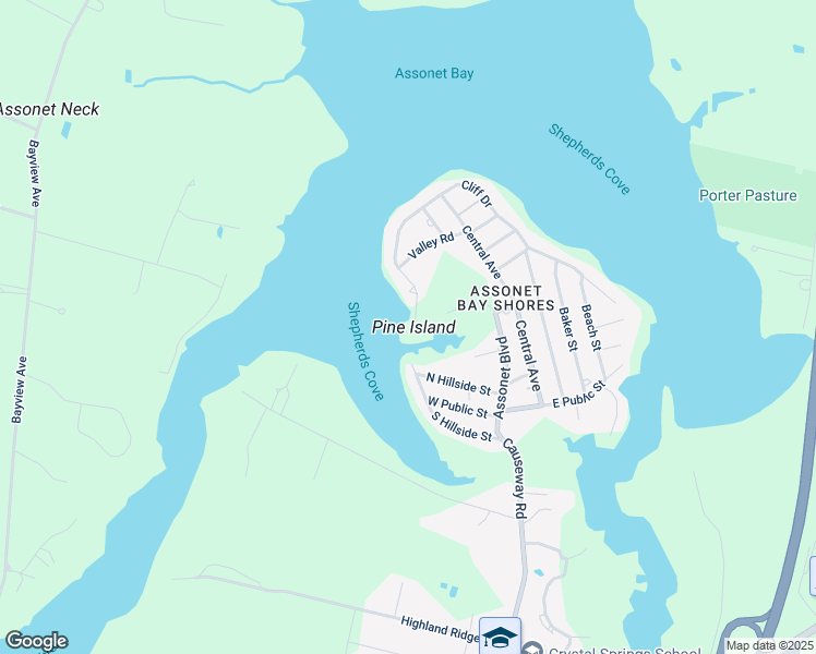 map of restaurants, bars, coffee shops, grocery stores, and more near 83 Cliff Drive in Freetown