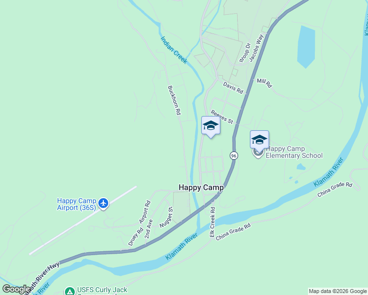 map of restaurants, bars, coffee shops, grocery stores, and more near 127-399 Buckhorn Rd in Siskiyou
