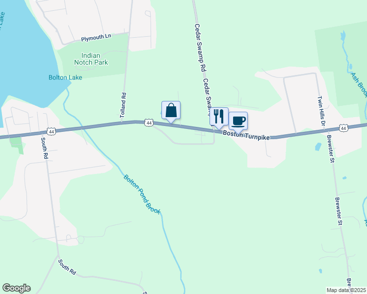 map of restaurants, bars, coffee shops, grocery stores, and more near 16 Old Coventry Road in Bolton
