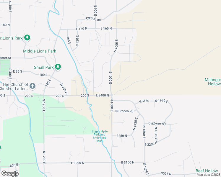 map of restaurants, bars, coffee shops, grocery stores, and more near 36 South 1000 East in Hyde Park