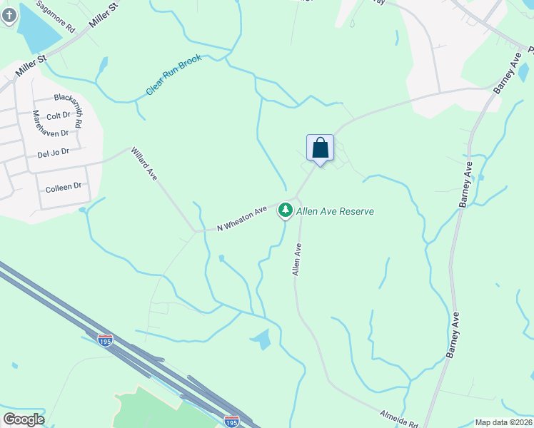 map of restaurants, bars, coffee shops, grocery stores, and more near 465 North Wheaton Avenue in Seekonk