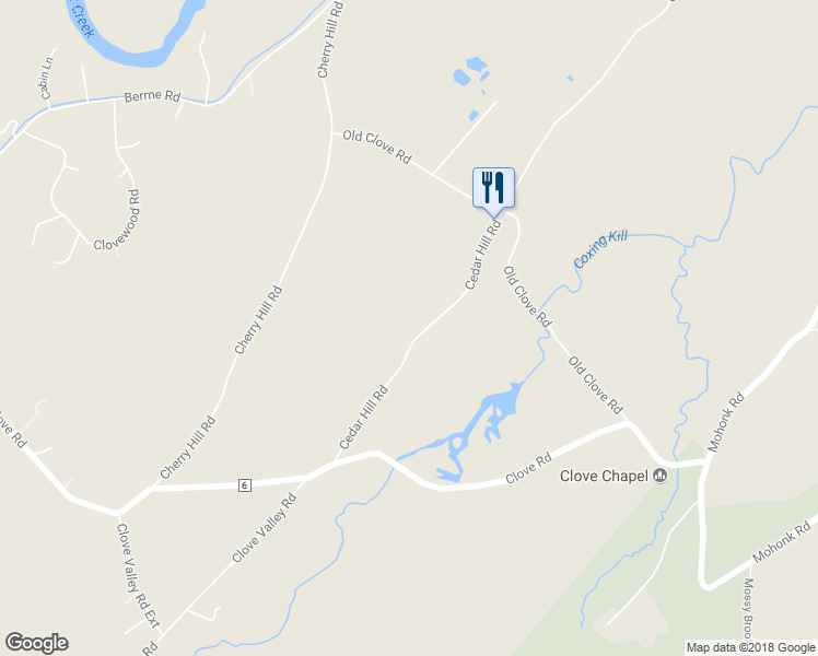 map of restaurants, bars, coffee shops, grocery stores, and more near 346 Cedar Hill Road in High Falls