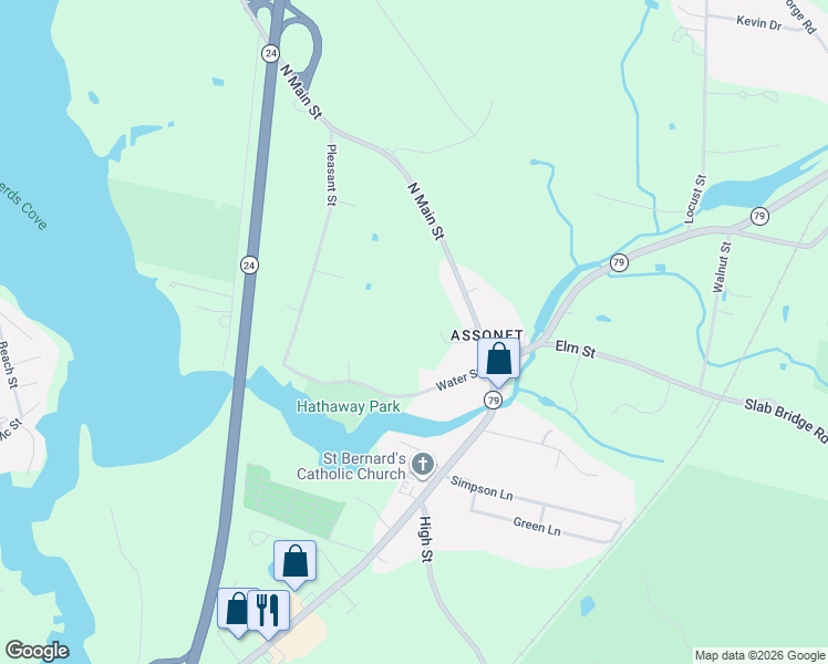 map of restaurants, bars, coffee shops, grocery stores, and more near 2 School Street in Freetown