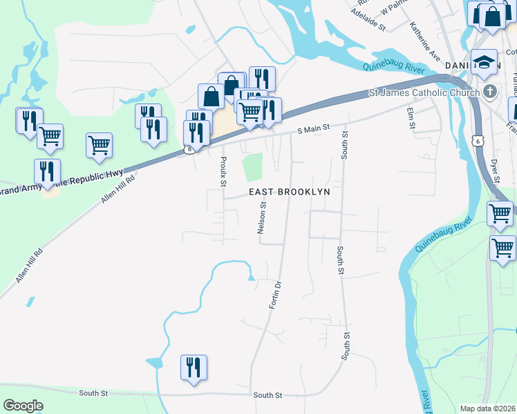 map of restaurants, bars, coffee shops, grocery stores, and more near 9 Nelson Street in Brooklyn
