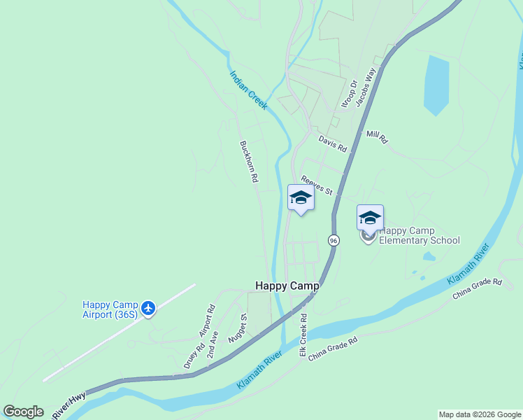 map of restaurants, bars, coffee shops, grocery stores, and more near 127-399 Buckhorn Rd in Siskiyou