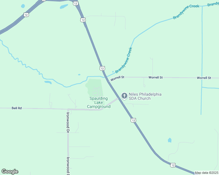 map of restaurants, bars, coffee shops, grocery stores, and more near 33407 U.S. 12 in Niles