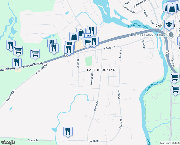map of restaurants, bars, coffee shops, grocery stores, and more near 9 Nelson Street in Brooklyn