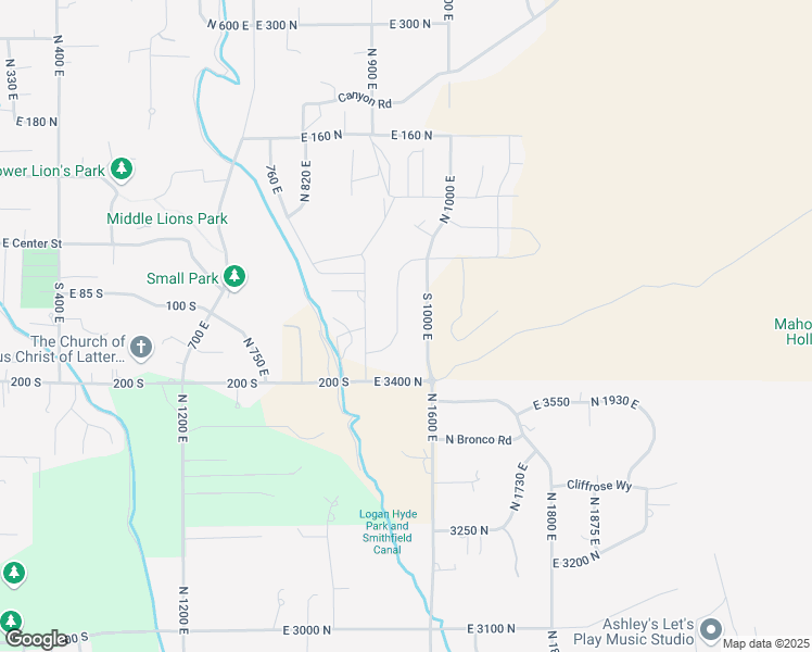 map of restaurants, bars, coffee shops, grocery stores, and more near 110 South 950 East in Hyde Park