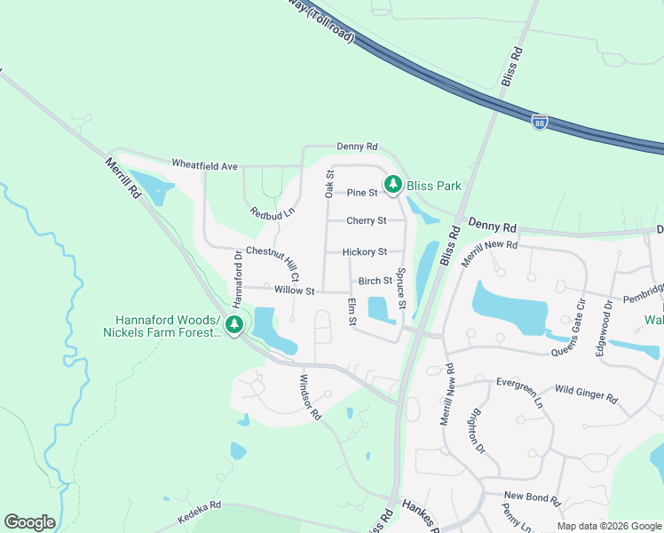 map of restaurants, bars, coffee shops, grocery stores, and more near 611 Hickory Street in Sugar Grove