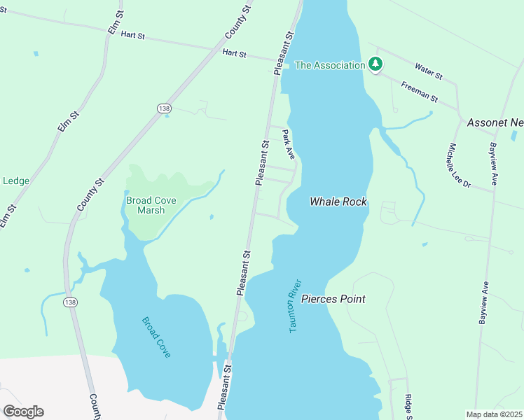 map of restaurants, bars, coffee shops, grocery stores, and more near 2753 Pleasant Street in Dighton