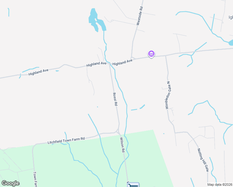 map of restaurants, bars, coffee shops, grocery stores, and more near 172 Rossi Road in Torrington