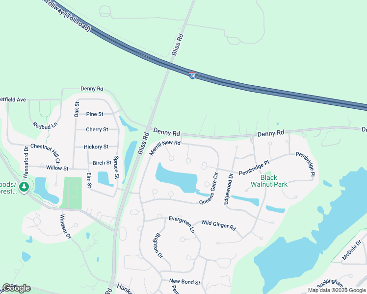 map of restaurants, bars, coffee shops, grocery stores, and more near 939 Queens Gate Circle in Sugar Grove