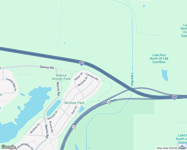 map of restaurants, bars, coffee shops, grocery stores, and more near 969 Carmen Road in Sugar Grove