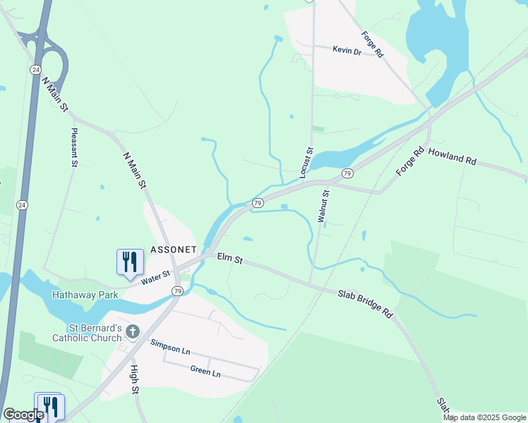 map of restaurants, bars, coffee shops, grocery stores, and more near 18 Mill Street in Freetown