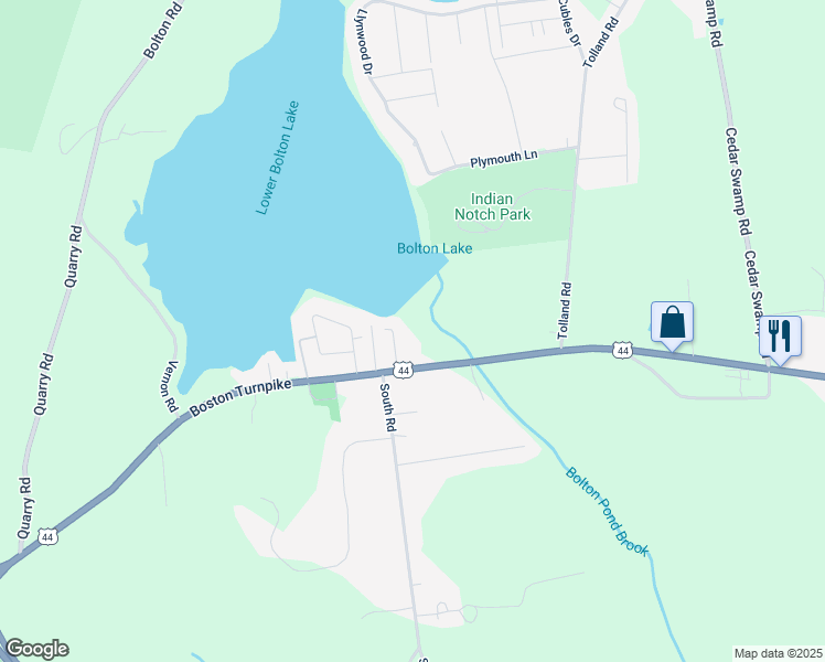 map of restaurants, bars, coffee shops, grocery stores, and more near 17 North Road in Bolton
