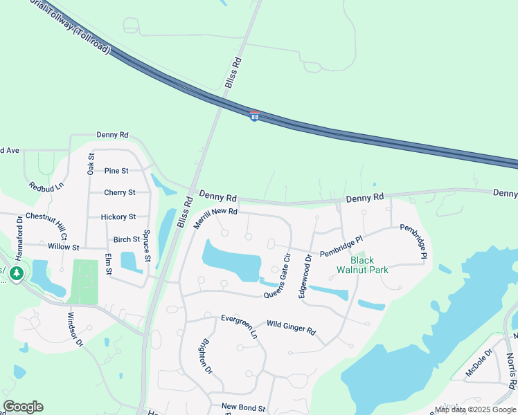 map of restaurants, bars, coffee shops, grocery stores, and more near 939 Queens Gate Circle in Sugar Grove