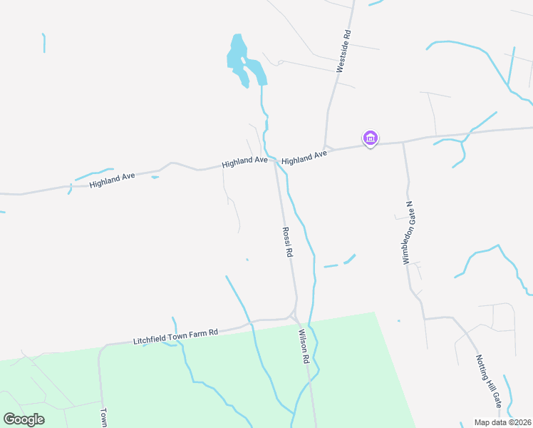 map of restaurants, bars, coffee shops, grocery stores, and more near 144 Rossi Road in Torrington