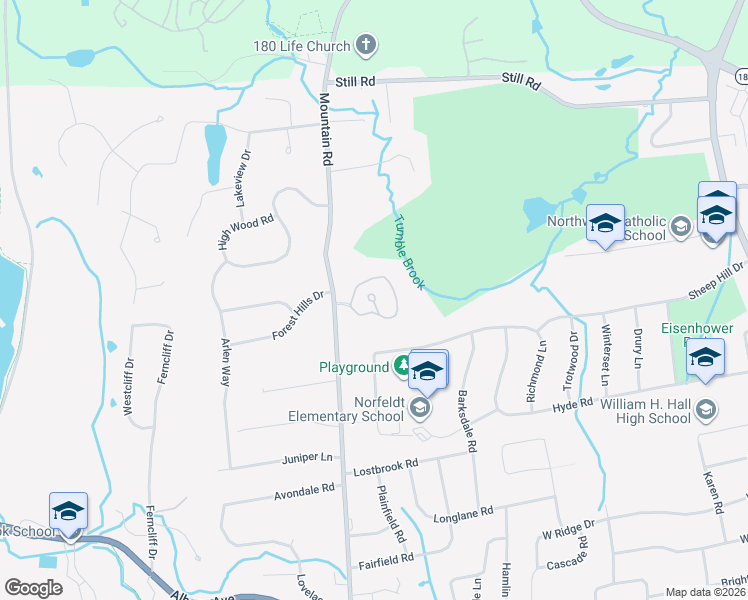 map of restaurants, bars, coffee shops, grocery stores, and more near 70 Ironwood Road in West Hartford