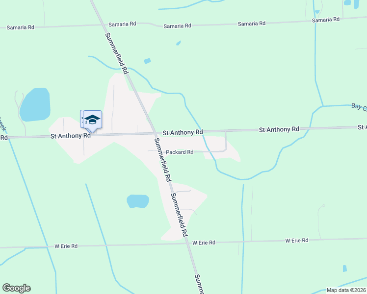 map of restaurants, bars, coffee shops, grocery stores, and more near 4219 Saint Anthony Road in Temperance