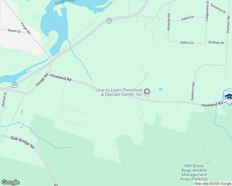 map of restaurants, bars, coffee shops, grocery stores, and more near 40 Howland Road in Freetown