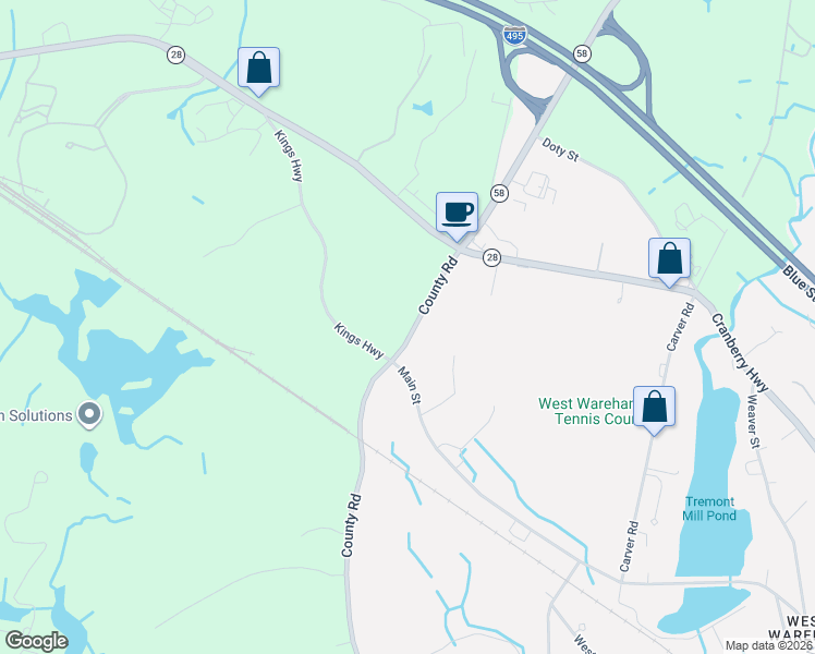 map of restaurants, bars, coffee shops, grocery stores, and more near 559 County Road in Rochester