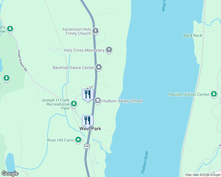 map of restaurants, bars, coffee shops, grocery stores, and more near 24 Chambers Road in Esopus