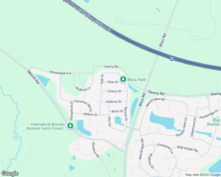 map of restaurants, bars, coffee shops, grocery stores, and more near 608 Cherry Street in Sugar Grove