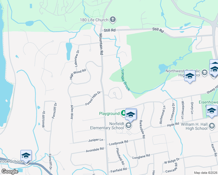 map of restaurants, bars, coffee shops, grocery stores, and more near 58 Ironwood Road in West Hartford