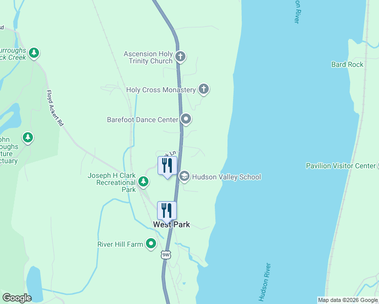 map of restaurants, bars, coffee shops, grocery stores, and more near 24 Chambers Road in West Park